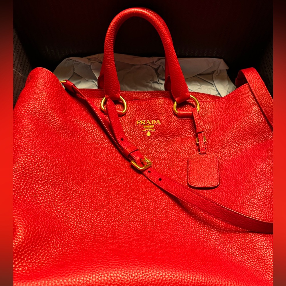 Prada Large Vitello Tote